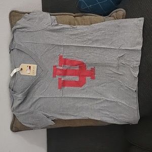 Women's University of Indiana Deep V Neck T-shirt